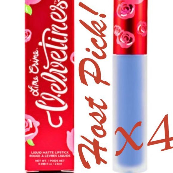 Lime Crime Other - 4x HP 🎉 Lime Crime Velvetines Liquid Lipstick BLUE 'Teacup' Vegan USA Last One!